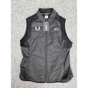 New Nike Women's Polyfill Aeroloft Running Track and Field USATF Vest  Black  XL
